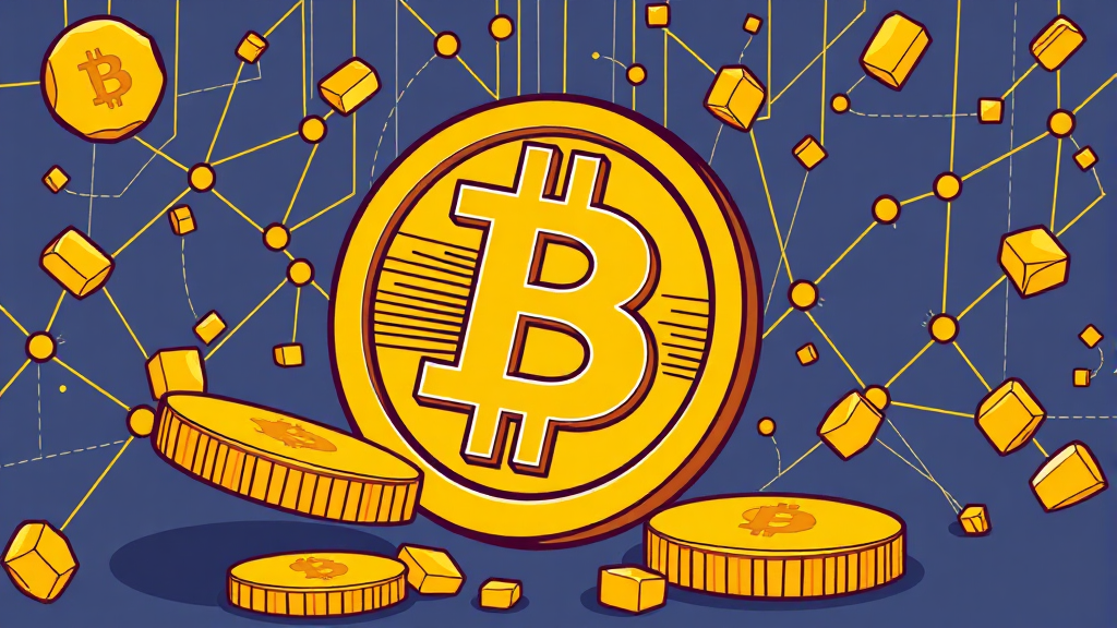 가상자산 코인: 컴퓨터 세상의 특별한 돈 (cartoon 스타일)