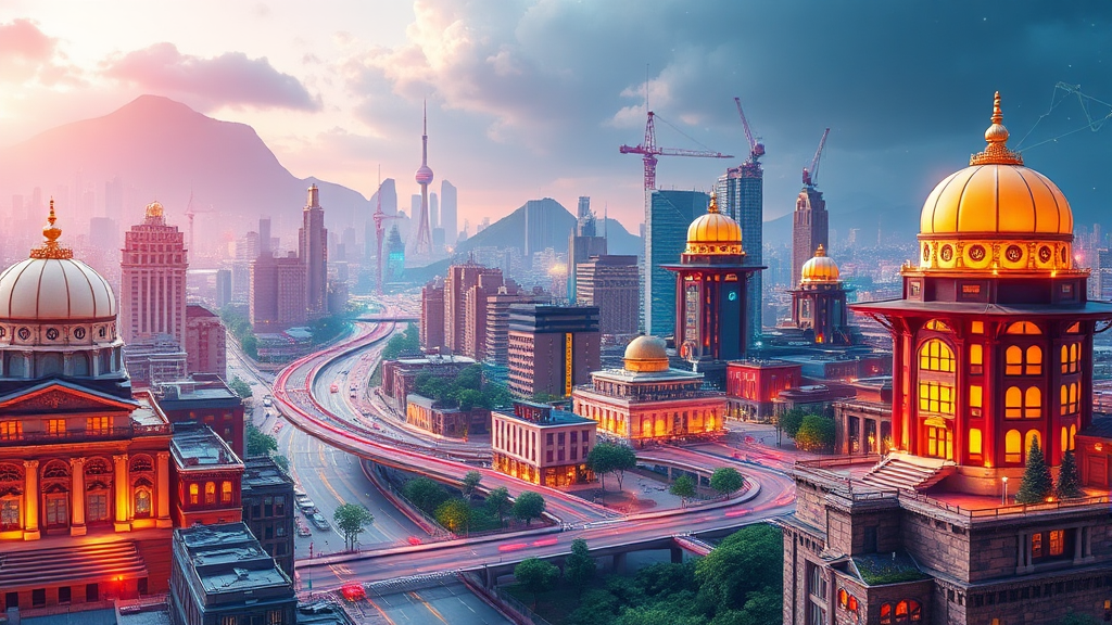 가상자산의 다양한 활용: 투자부터 새로운 기술 경험까지 (realistic 스타일)