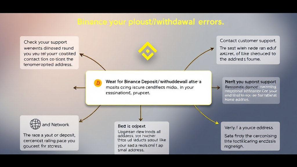 바이낸스 입출금 오류 발생 시 대처 방안 (realistic 스타일)