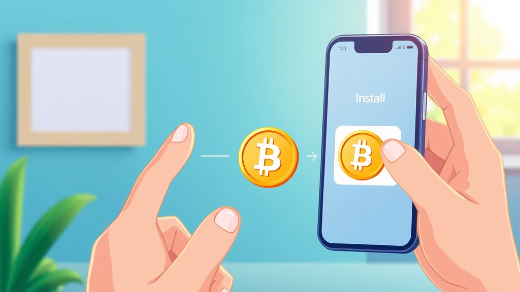 토큰포켓 지갑 설치 및 코인 입금 준비 (realistic 스타일)