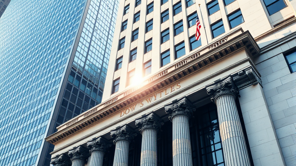 다우존스: 미국 경제의 든든한 역사와 안정성 (realistic 스타일)